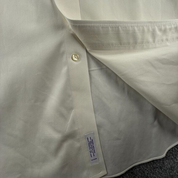 Brooks Brothers Ivory Classic Fit 16.5 33 Non Iron Cotton Button Up Supima Men - Picture 12 of 16